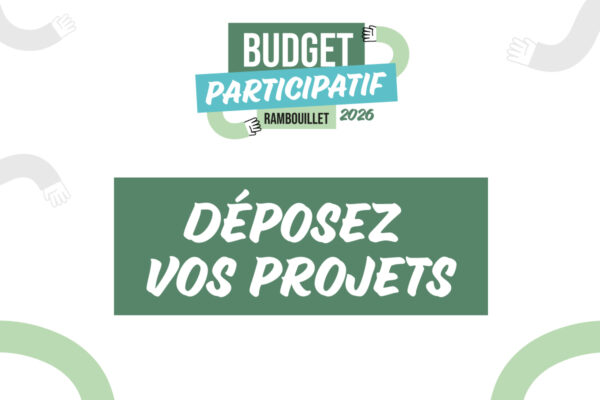 Budget participatif 2026 déposez vos projets. le visuel montre le logo du budget participatif avec des encadrés verts, bleus ciels